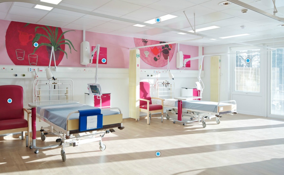 Beaconsfield East Ward Hillingdon Hospital | Medical Supply Unit | Bedhead Trunking System | Medical Joinery | Medical Furniture | Nurse Call System | Medical Gas | Healthcare Bedhead | Bedhead Module | Healthcare Luminaire